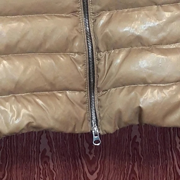 MONCLER PUFFER COAT LONG SLEEVE GOLDISH WOMEN'S SIZE 2 - Picture 7 of 14